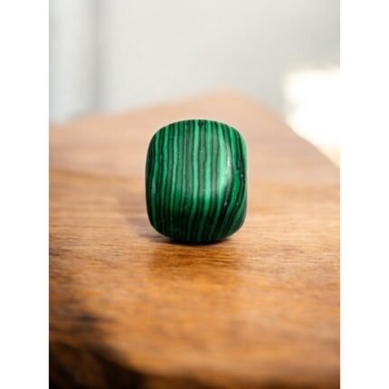LARGE, DICE-SHAPED MALACHITE STONE