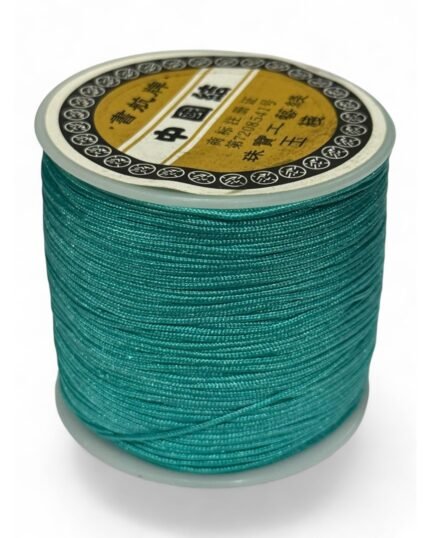 TURQUOISE-COLORED MACRAME CORD, 1 SPOOL, 90–100 METERS
