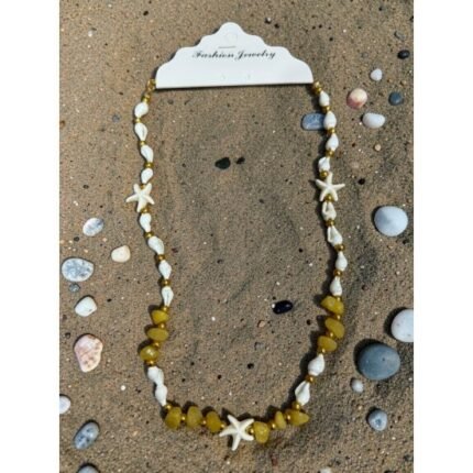 STAR-SHAPED SEA SHELL CITRINE NECKLACE