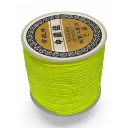 FLUORESCENT YELLOW MACRAME CORD, 1 SPOOL, 90–100 METERS