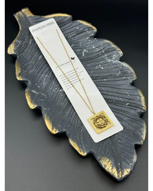 YONCA MODEL DORIKA BEADED GOLD-COLORED STEEL NECKLACE