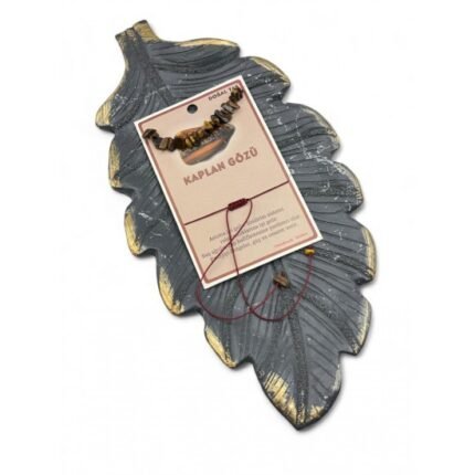 TIGER'S EYE STONE MACRAME NECKLACE WITH CARD