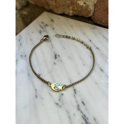 GOLD-COLORED FISH-SHAPED STEEL BRACELET