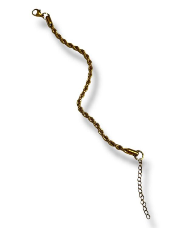 TWISTED-DESIGN GOLD-COLORED STEEL BRACELET