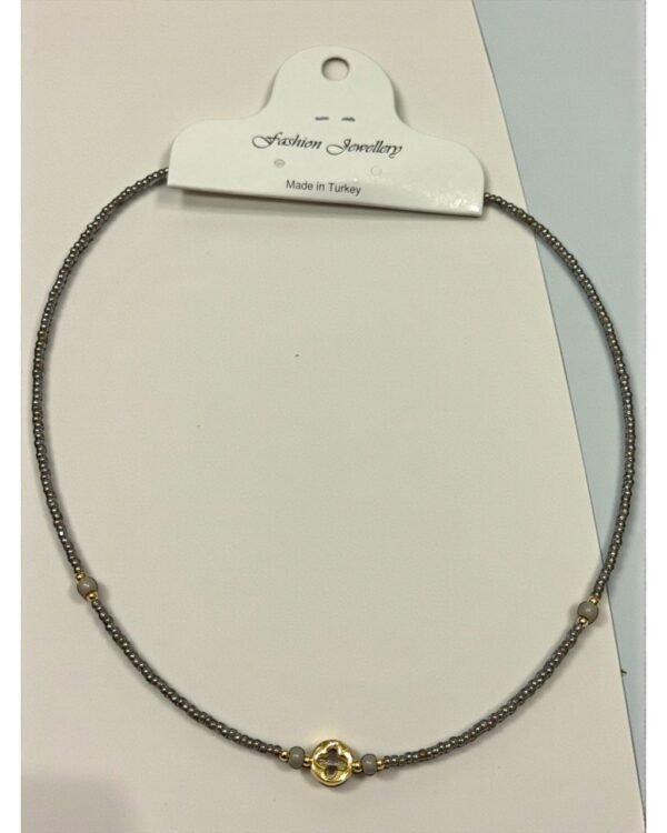SHINY SMOKED STEEL-WIRE SAND NECKLACE
