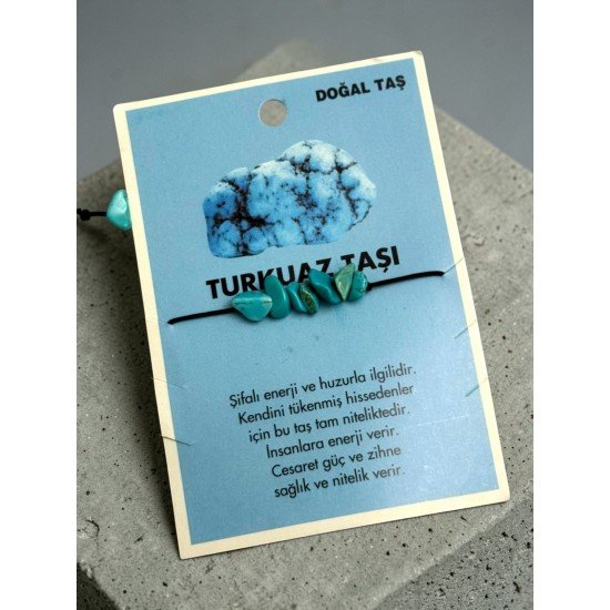 TURQUOISE NATURAL STONE MACRAME BRACELET