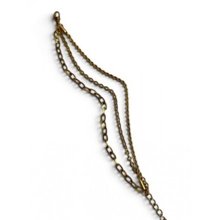 SLOTTED AND TWISTED CHAIN TRIPLE STEEL BRACELET