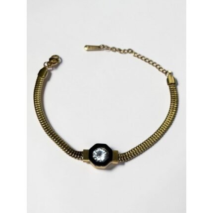 STEEL BRACELET WITH LARGE STONES