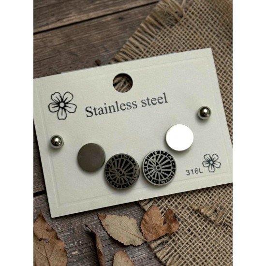 ZODIAC-THEMED STEEL MULTIPLE EARRINGS