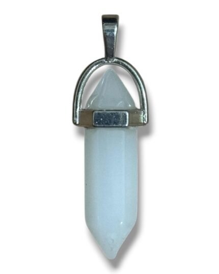 WHITE QUARTZ COLOR POINT PENDANT